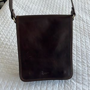 Genuine Leather Men’s Messenger Bag Made in Italy